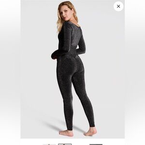 PINK Victoria's Secret Black Glitter Jumpsuit